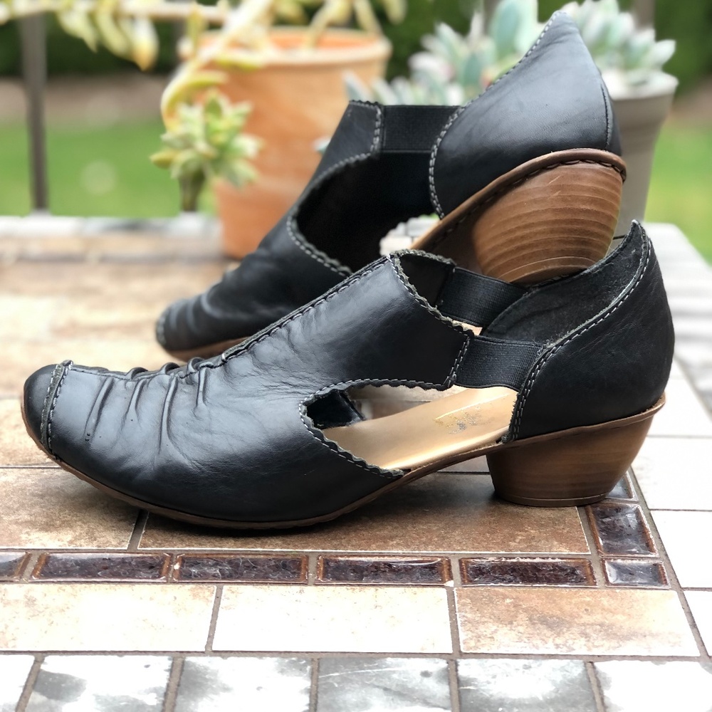 rieker Leather Anke Slip Ons Size US 8 , EU 38